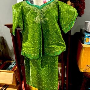 VTG African Nigeria Iro and Buba Girl’s Set